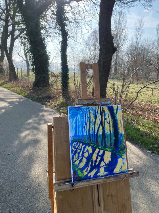 Sun-Dappled Path. Plein Air