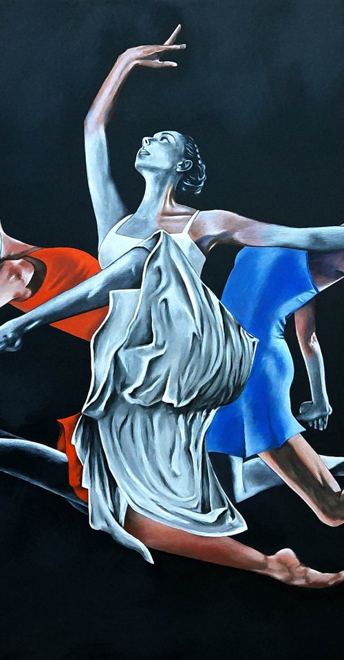 Dance (2021 Acrylic painting) by Burcu Akarcay