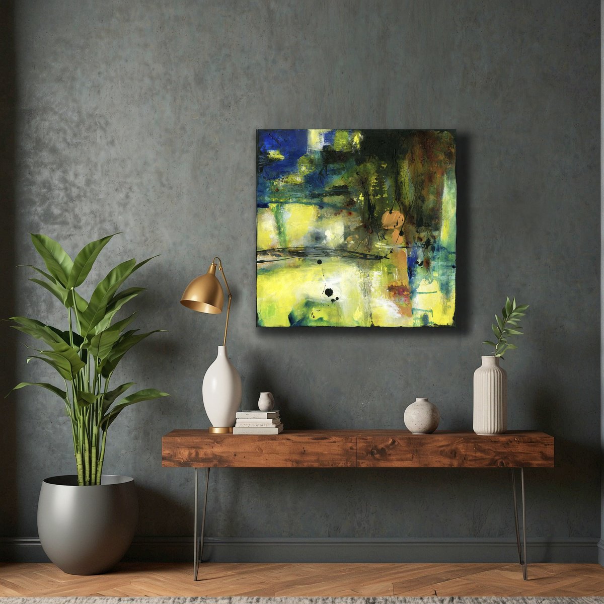 Expressive Painting , Stranosogno By Kathy Morton Stanion, 20 X 20, Artwork For Sale On Artfinder