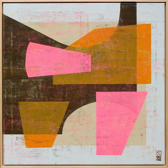 Fractured fallen pink orange brown