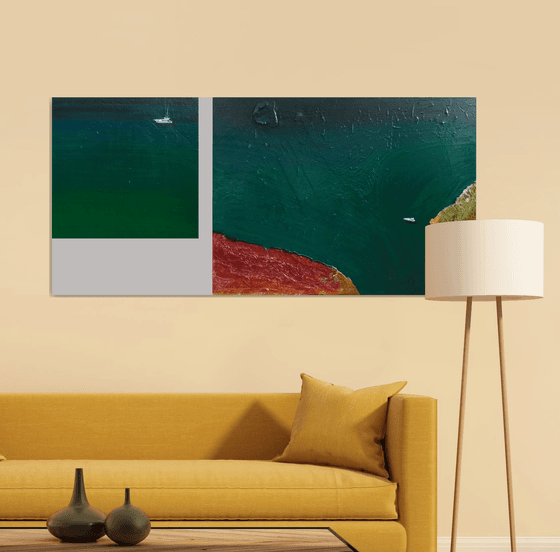 "The sea" diptych