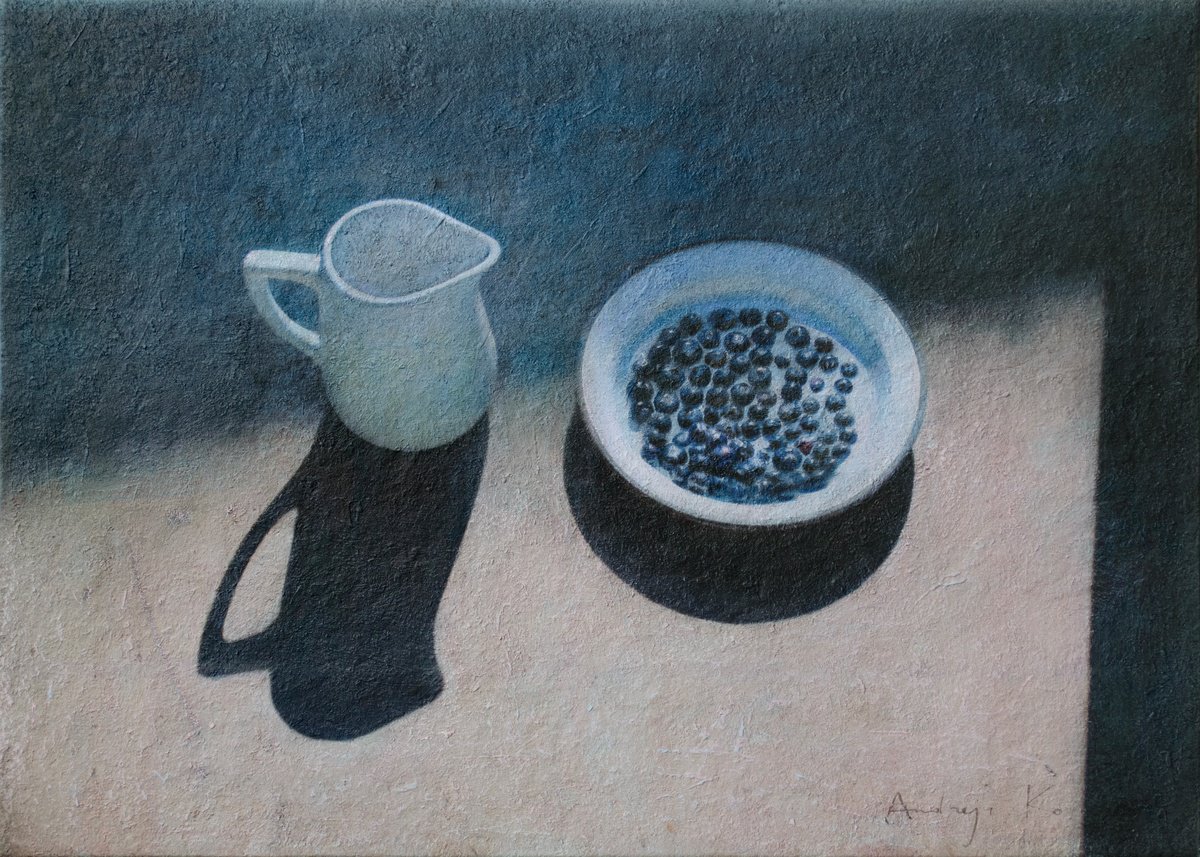 Breakfast With Blueberries By Andrejs Ko, 28 X 20, Artwork For Sale On Artfinder