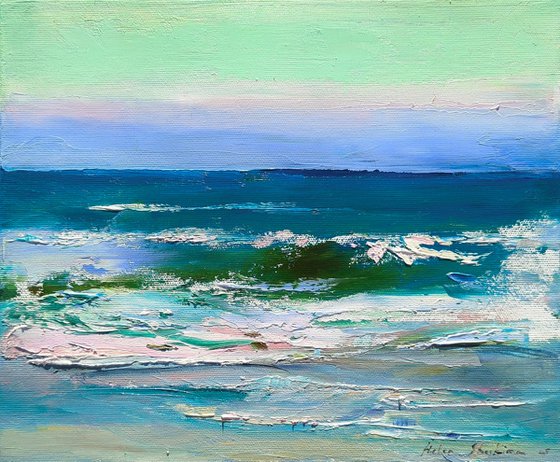 Admiring the evening sea