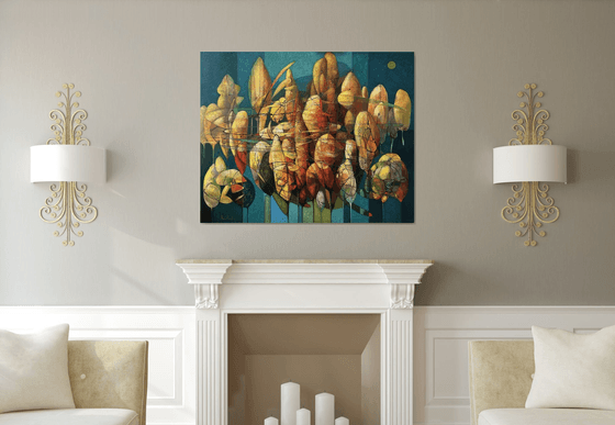 Moonlit Abstract Forest