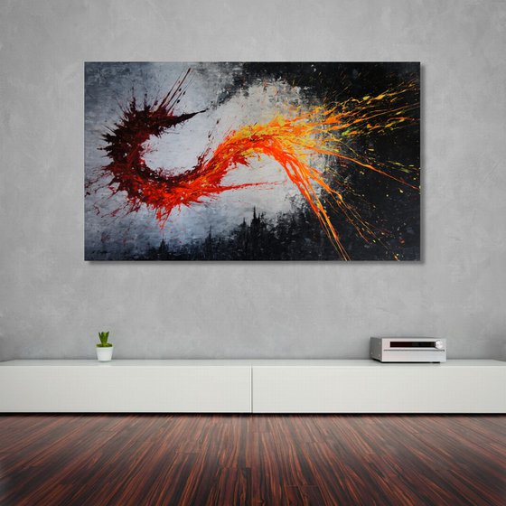 Twisting Fire V - CANVAS ONLY