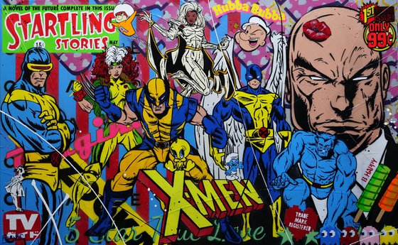 The Uncanny X-Men 160cm x 100cm Textured Urban Pop Art