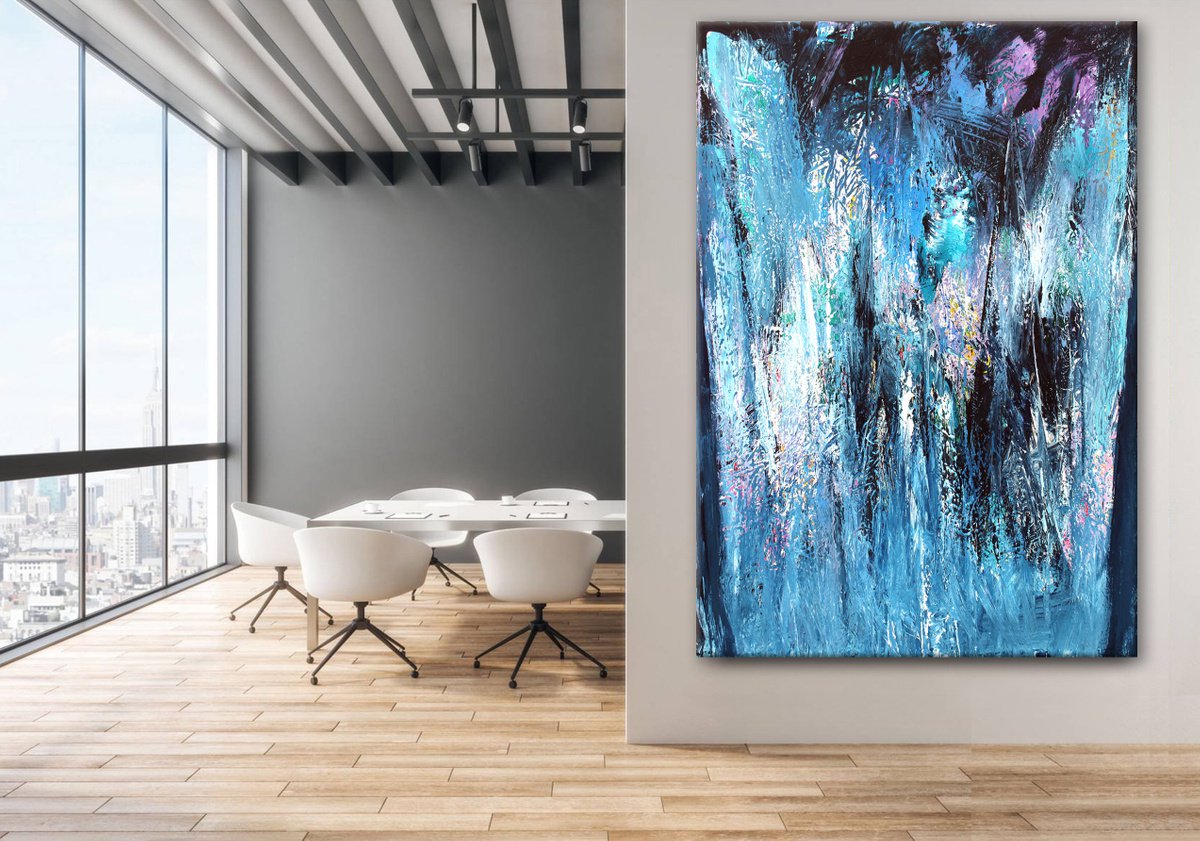 EXTRA LARGE 200X140 ABSTRACT PAINTING Chopin Nocturnes by Veljko Martinovic