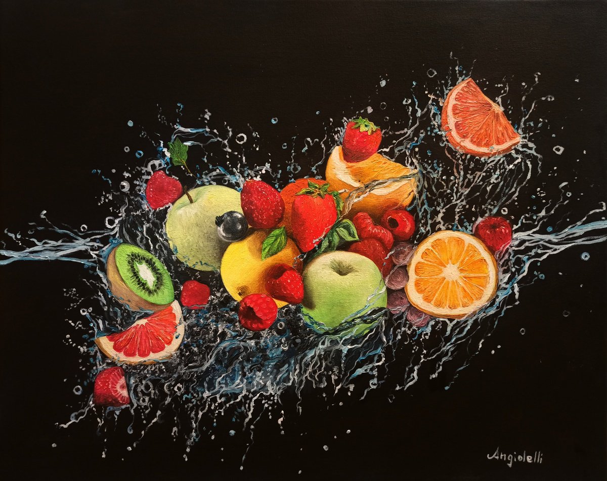 Photorealistic Oil Painting , Cheerful Still Life By Anna Rita Angiolelli, 20 X 16, Artwork For Sale On Artfinder