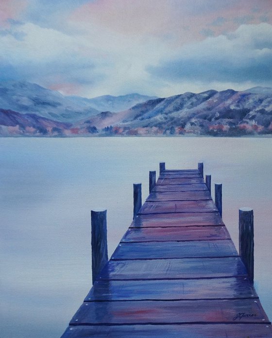 SOLD Purple Lake 16x20