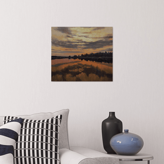 Sunset painting - sky landscape