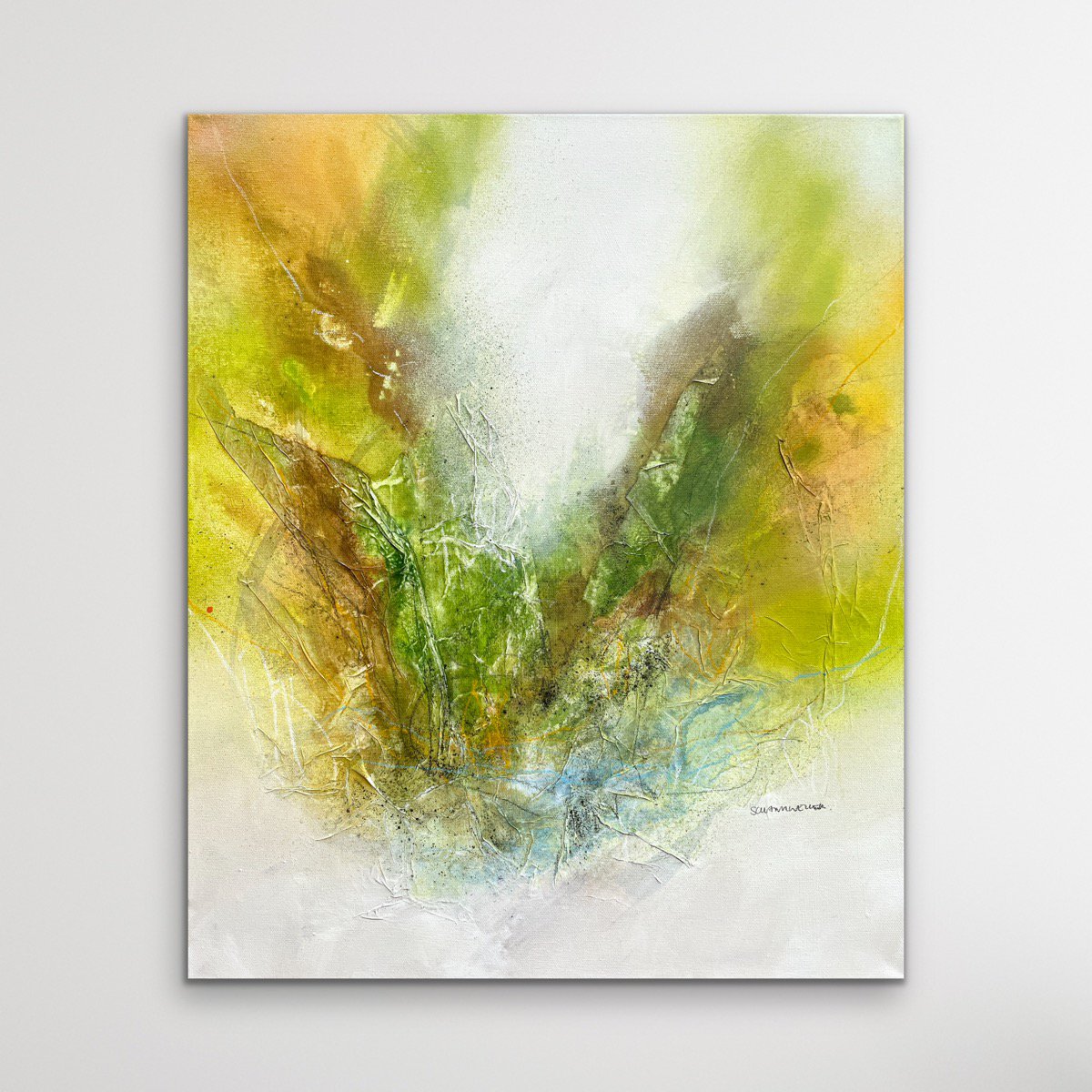 Abstract Landscape Acrylic Painting By Kirsten Schankweiler, 20 X 24", And Into The Forest I Go... No. 4, Original Artwork