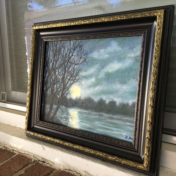 FULL MOON ACROSS THE RIVER