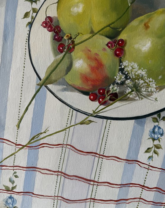 Blue symphony on the kitchen table
