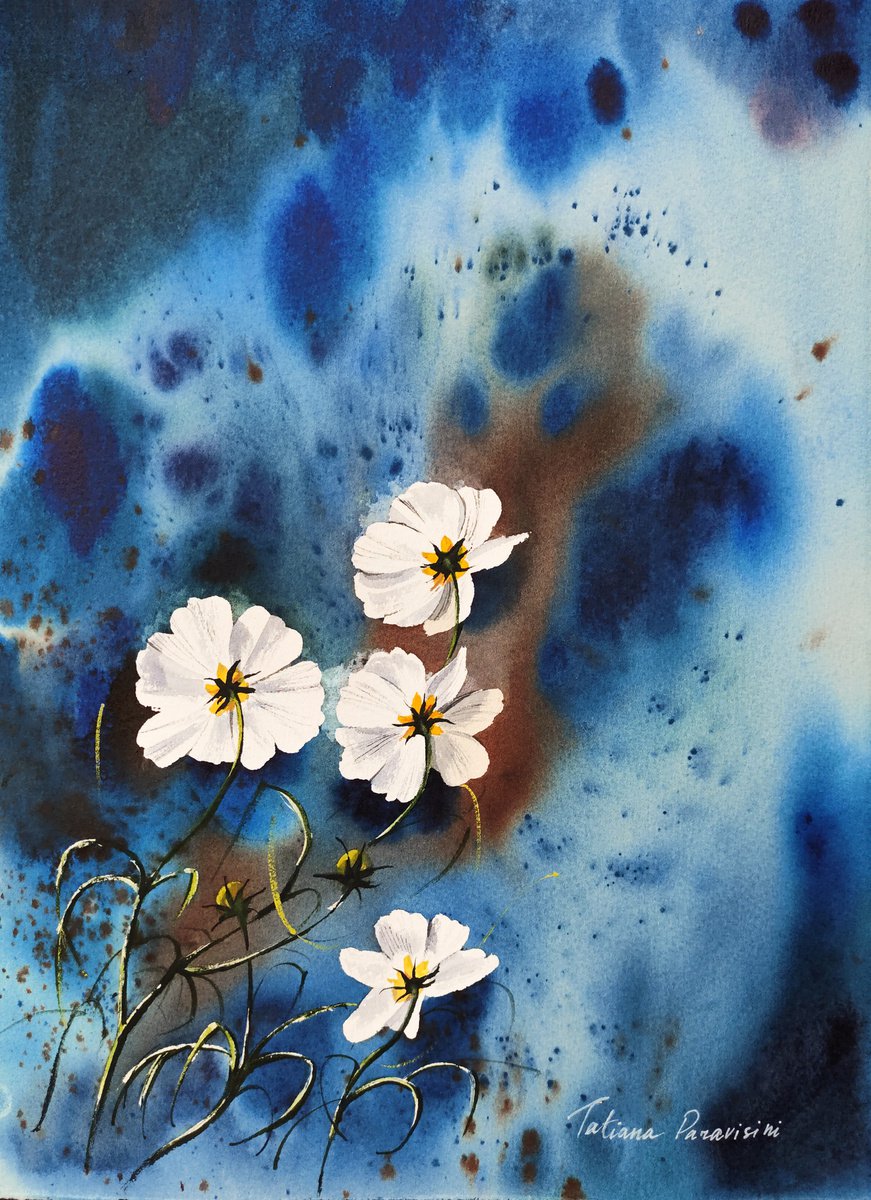 White flowers by Tatiana Paravisini