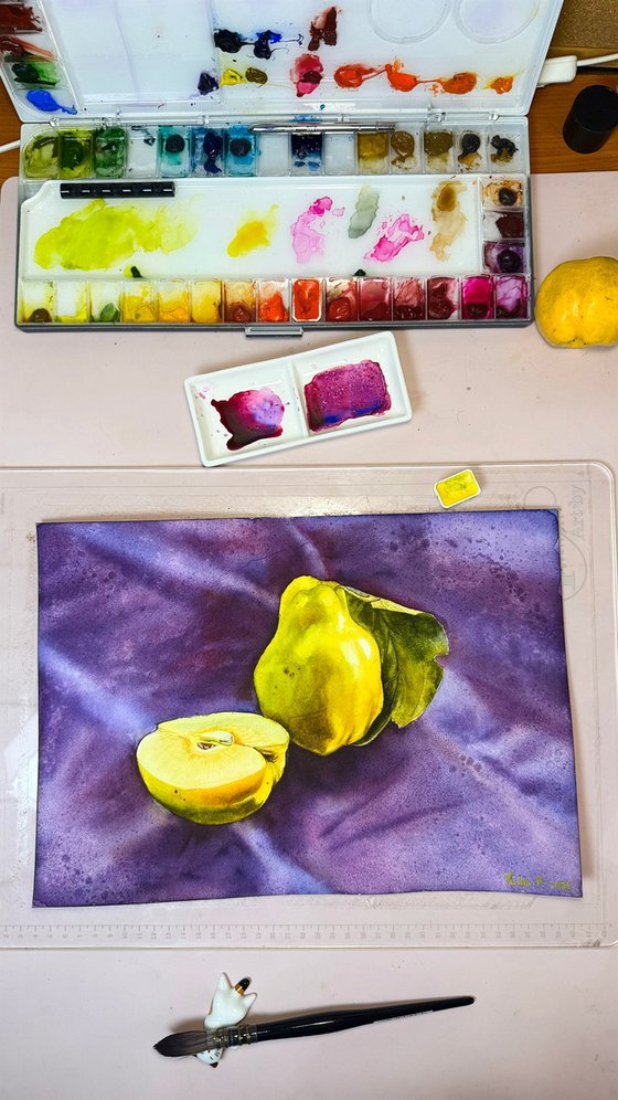 Apple quince etude Painting