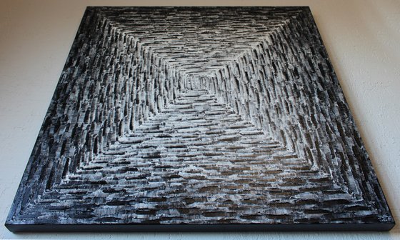 Large Square Black and White Gradient