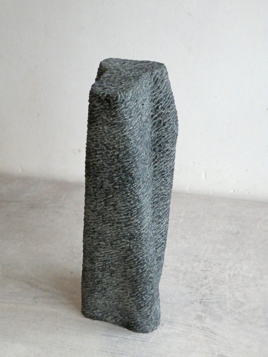 Organic Abstract Stone Sculpture By Fieke De Roij, 7 X 20, Merge, Original Artwork