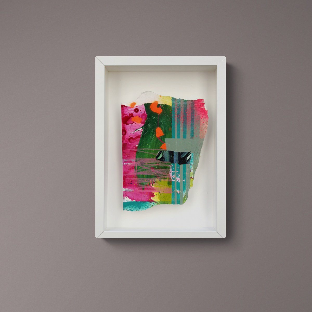 Abstract Painting By Daniela Schweinsberg, 9 X 13, Urban Jungle #2, Original Artwork