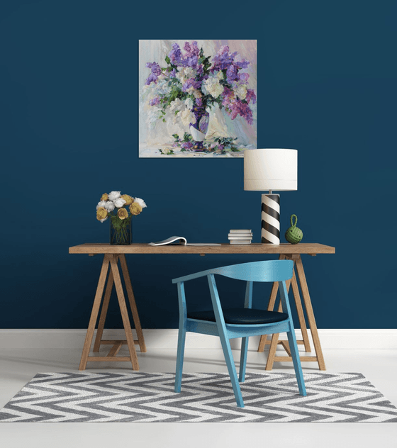 Lilac in an antique vase