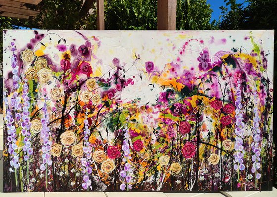 Roseberry Fields Abstract Floral Landscape