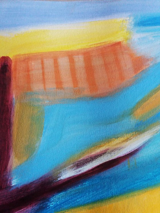 Le Soleil (The Sun) 43.3 H x29.1 W inches | Large &Colourful abstract |