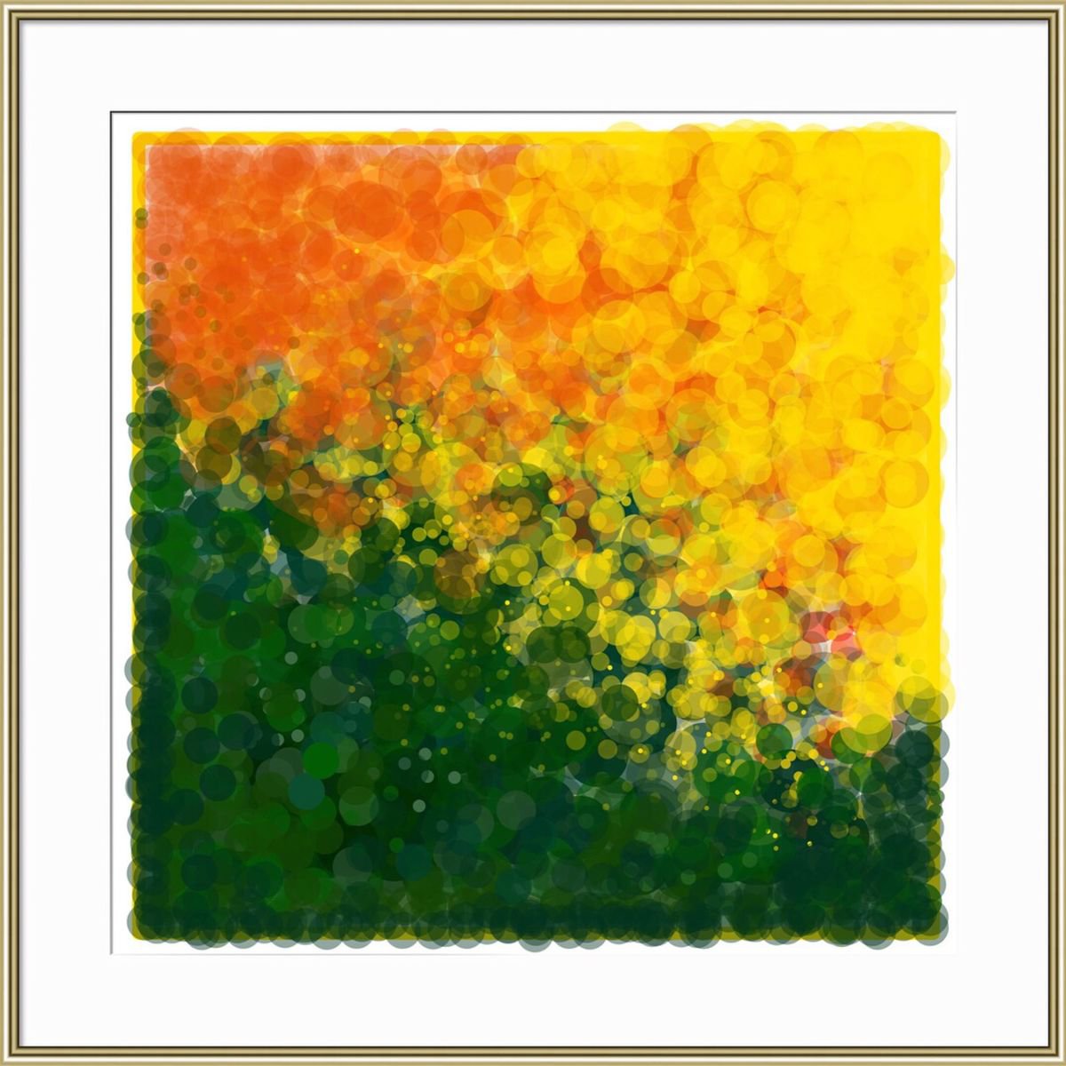 Abstract Giclee Print By Shabs Beigh, 20 X 20", Shades Of Autumn ????, Original Artwork