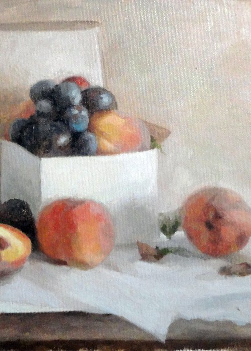 Plums and peaches by Radosveta Zhelyazkova