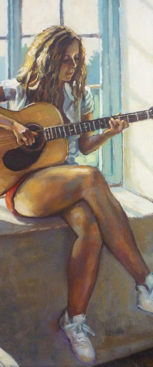 Girl with a Guitar by Martin J Leighton