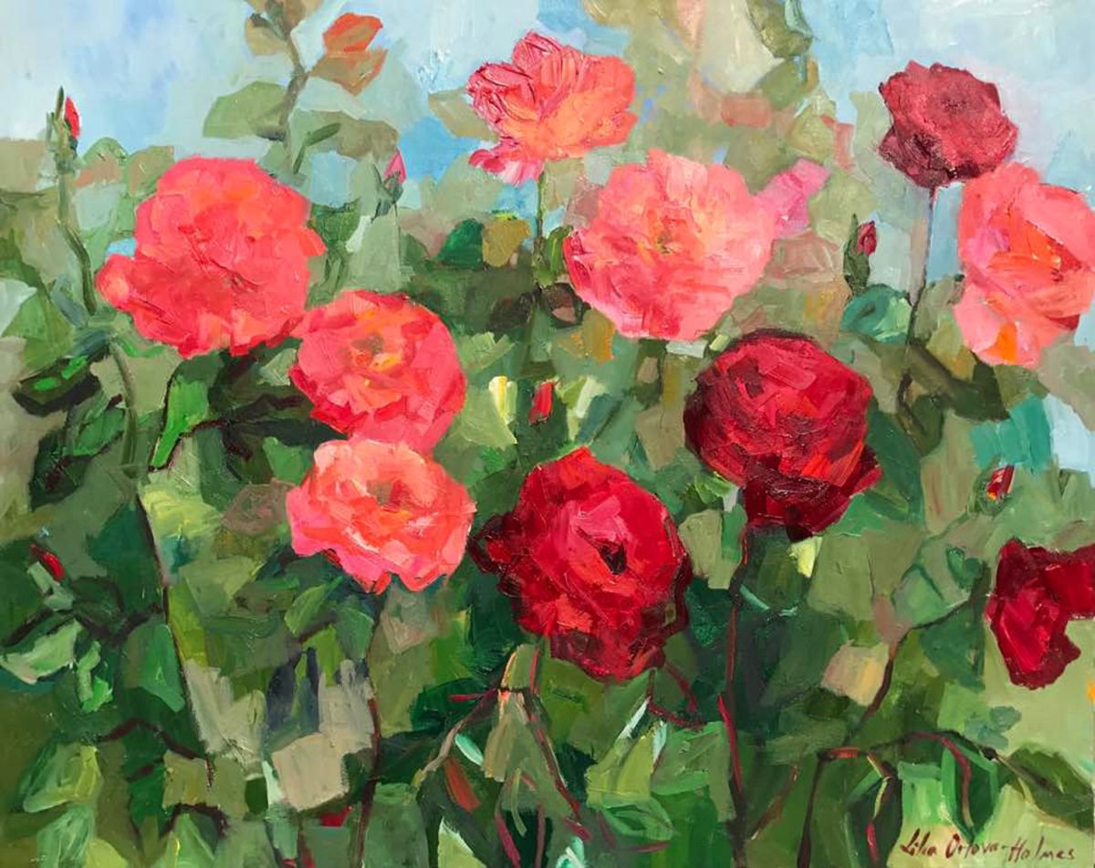 Rose garden. by Lilia Orlova-Holmes