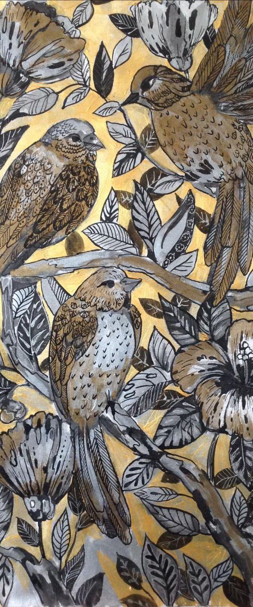 Birds and flowers by Nataliia Nosyk