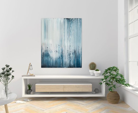 Blue abstract painting FD374