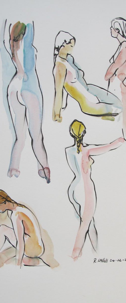 Female nude 5 poses by Rory O’Neill
