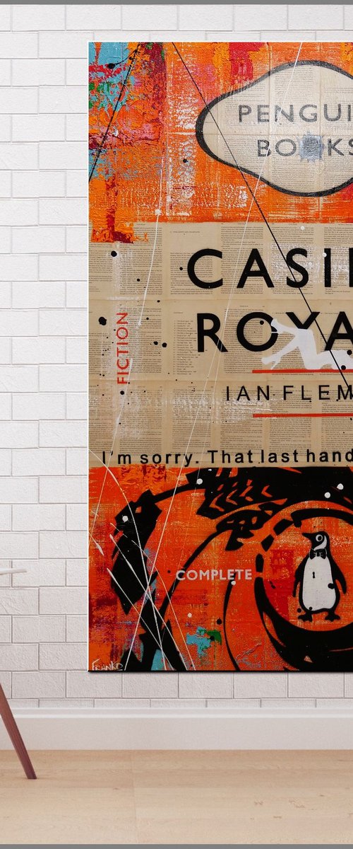 Bond 140cm x 100cm Casino Royale Book Page Urban Pop Art by Franko