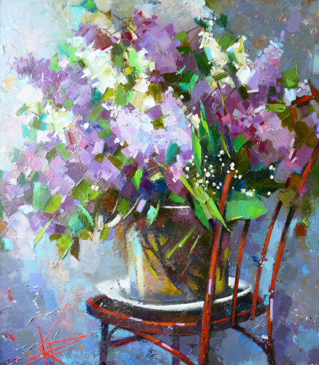 Lilacs and lilies of the valley by Oksana Kornienko