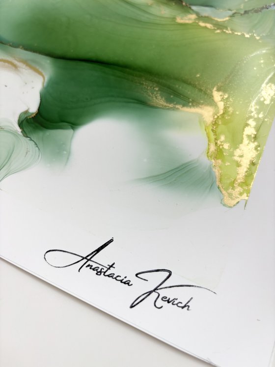 Maturitas 6, Abstract, contemporary, green