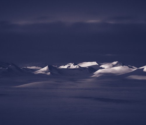 Last light Icelandic Mountains by Paul Nash