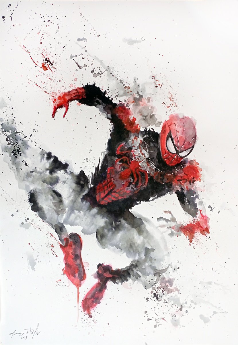 Urban And Pop Acrylic Painting , Spider By Maurizio Puglisi, 17 X 23, Artwork For Sale On Artfinder
