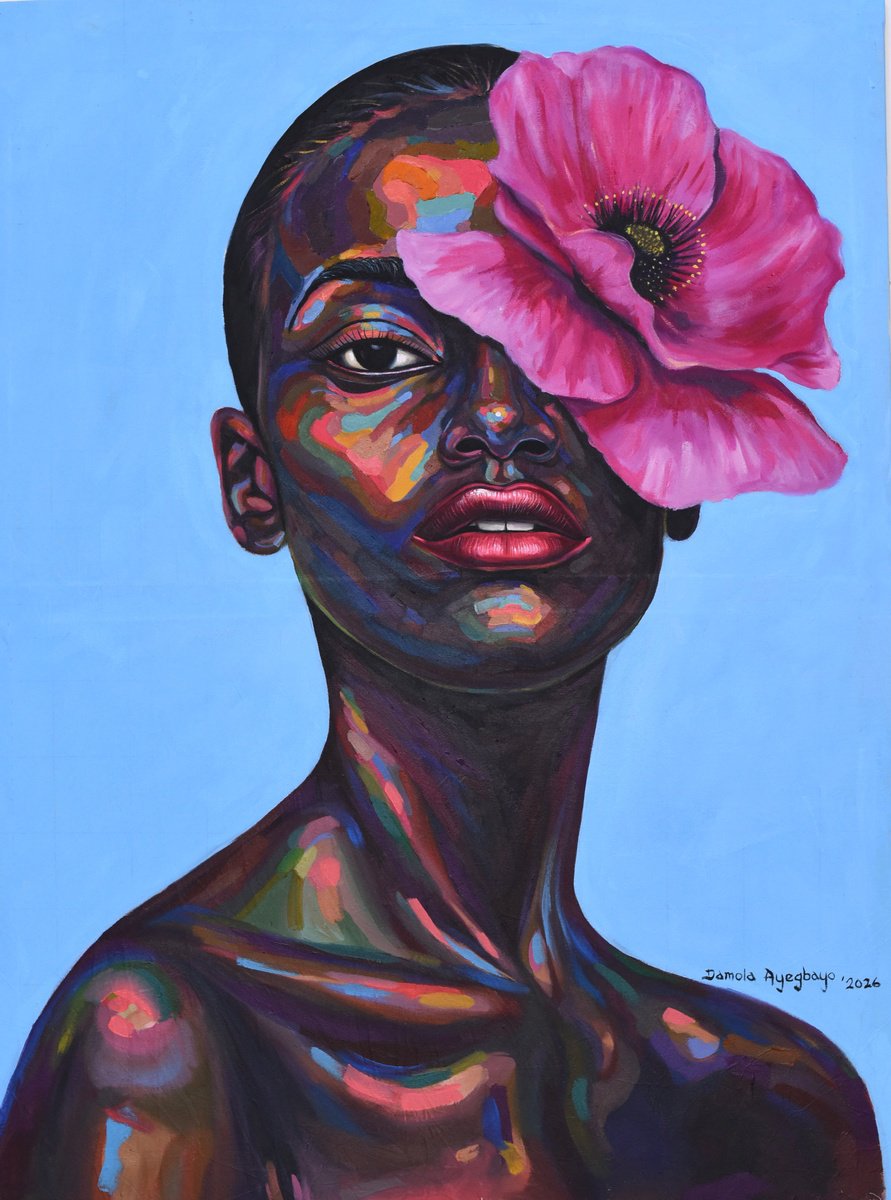 Purpose Of Existence 21- Flower, Abstraction. By Damola Ayegbayo, 36 X 48, Artwork For Sale On Artfinder