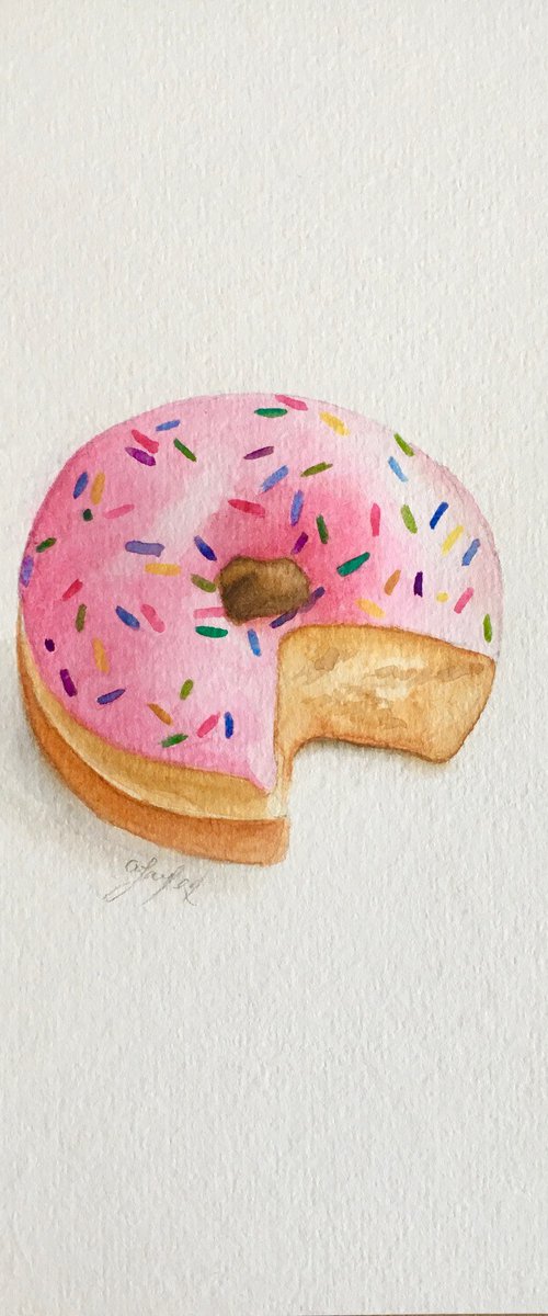 Pink Donut by Amelia Taylor