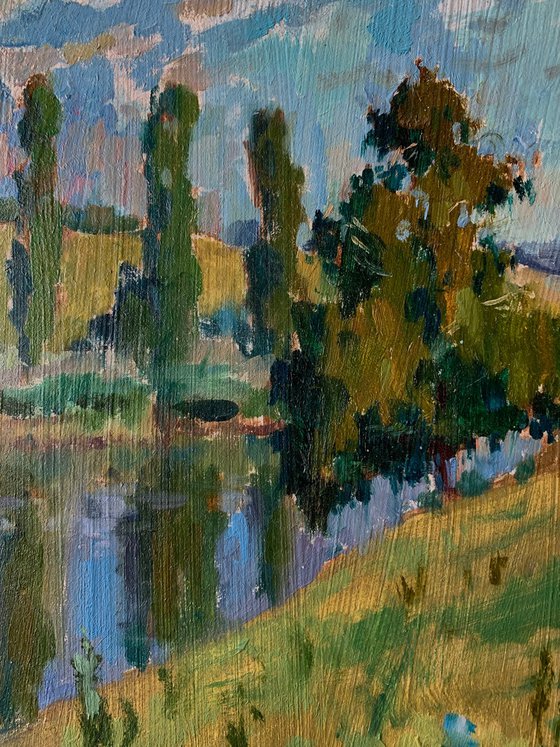 Summer Landscape by the River