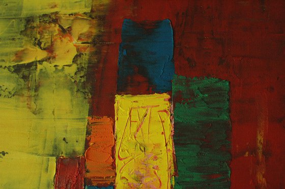 "Unknown Space". Cold wax.