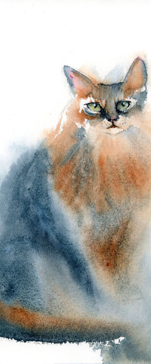 Minimalistic cat #5 by Olga Tchefranov (Shefranov)