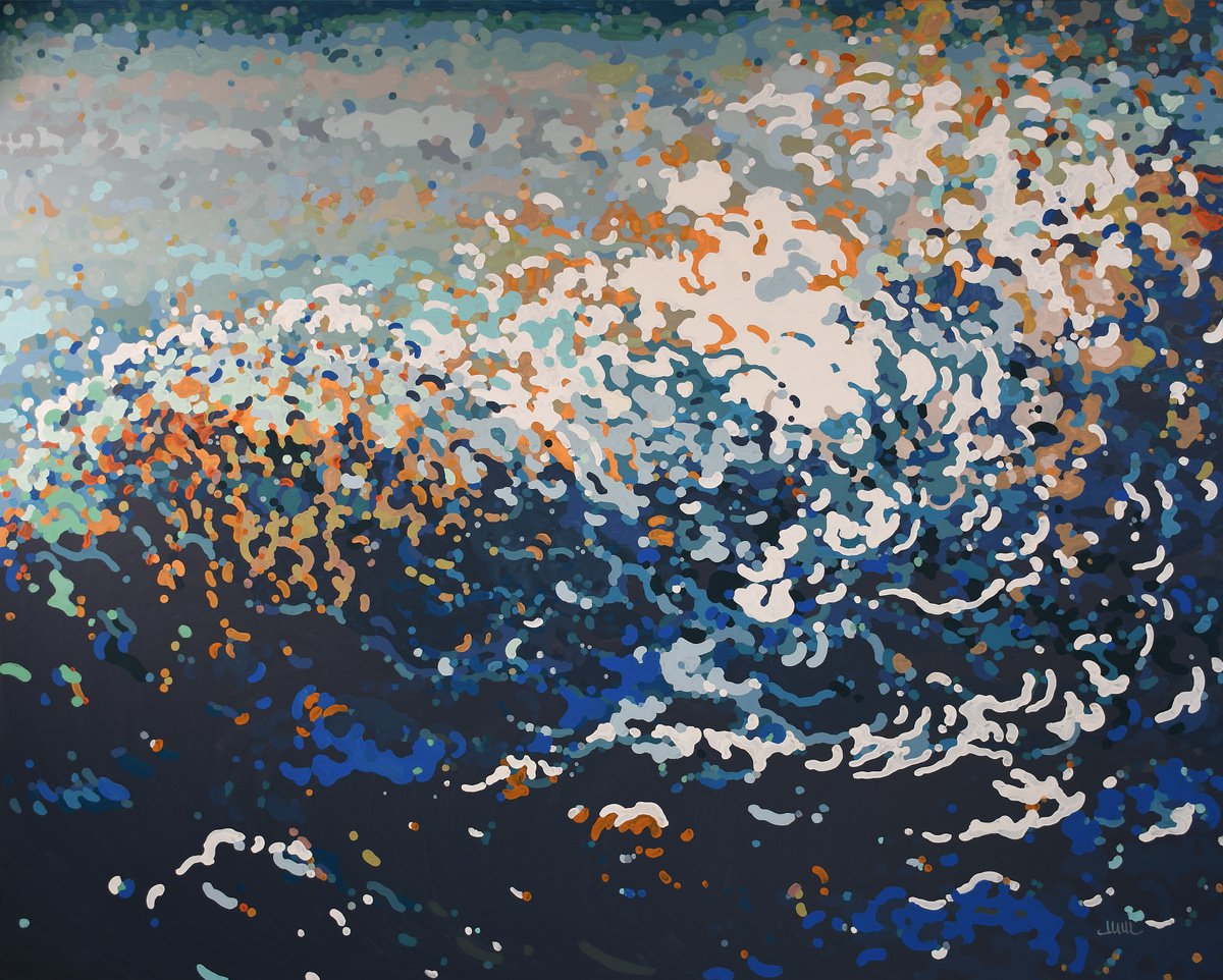 Down by the Sea, 60 x 48 x 1.5 by Margaret Juul
