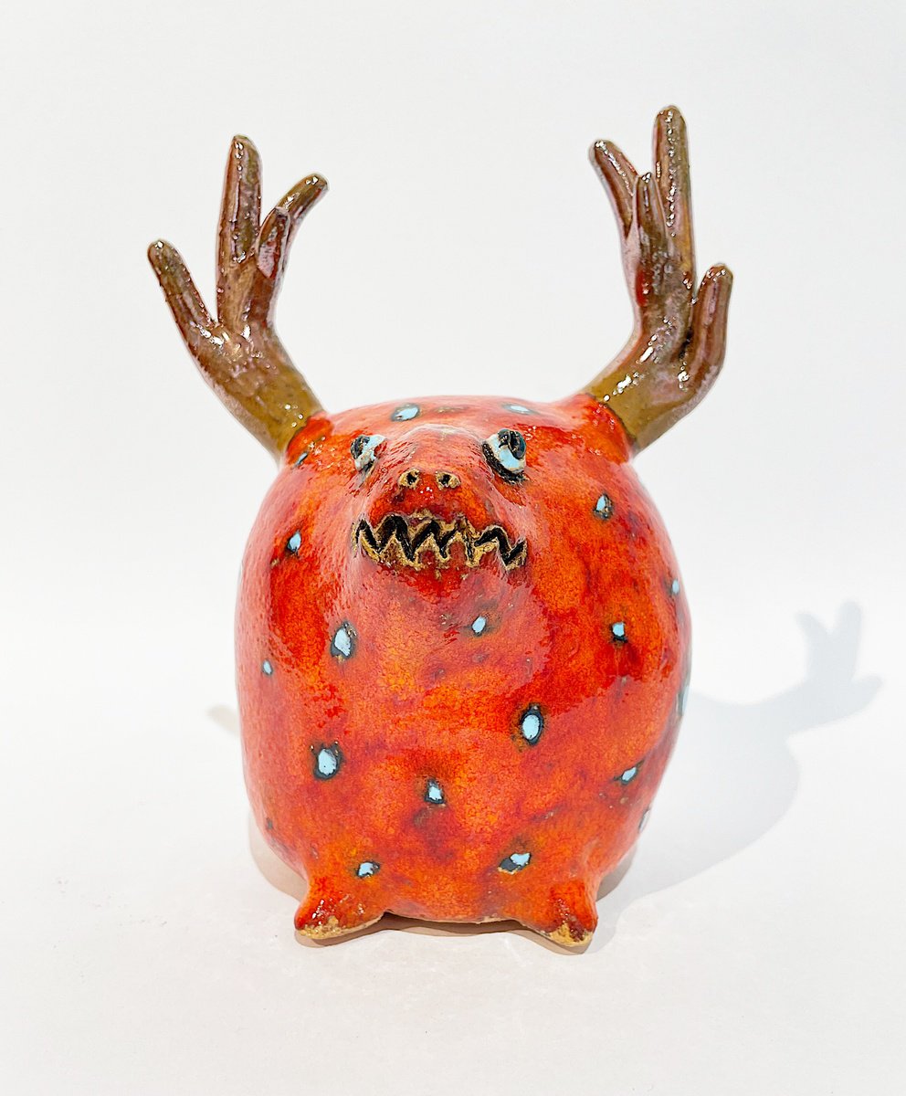 Funny Orange Deer by Viktor Zuk