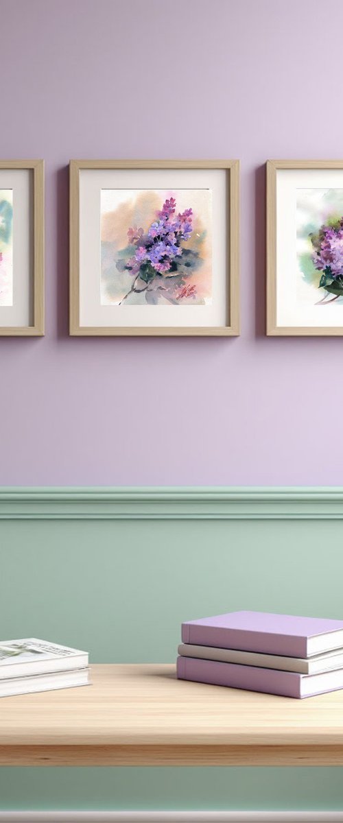 Triptych / lilac set by Yulia Evsyukova