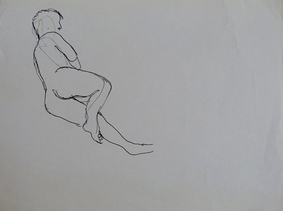 The minimalist nude, life sketch 24x32 cm