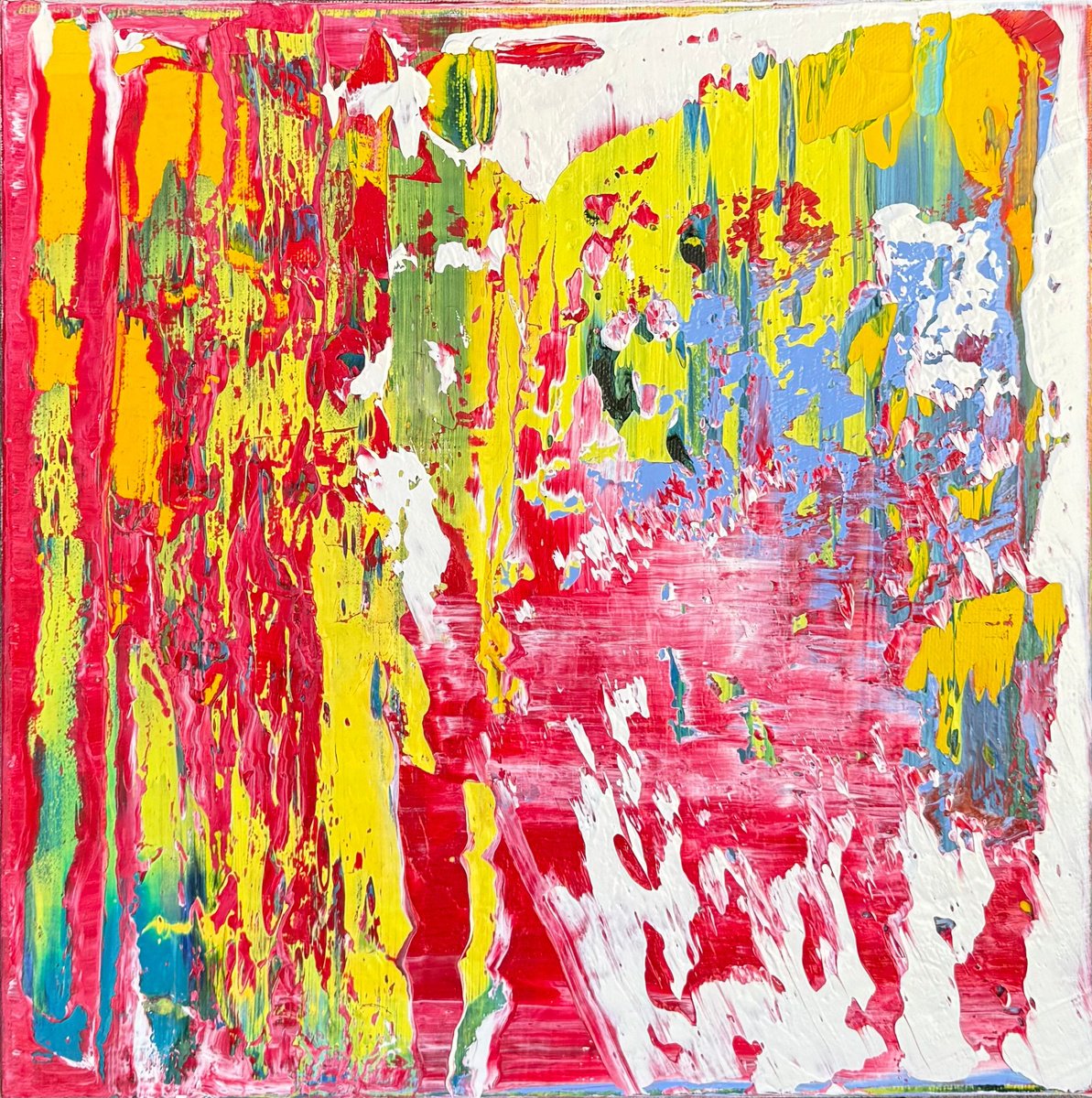 Abstract Oil Painting By Svitlana Andriichenko, 12 X 12", Iridescent Day, Original Artwork