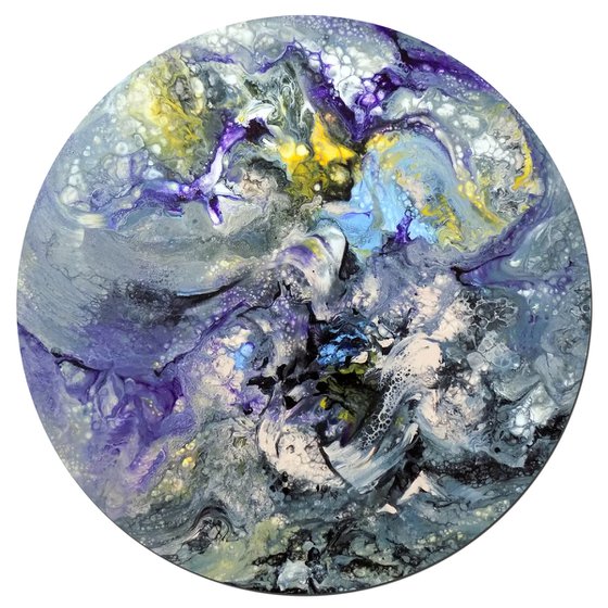 Abstract round painting contemporary art