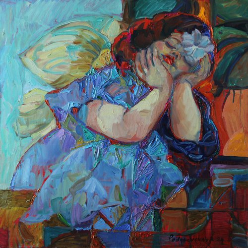 Girl in blue by Marina Podgaevskaya