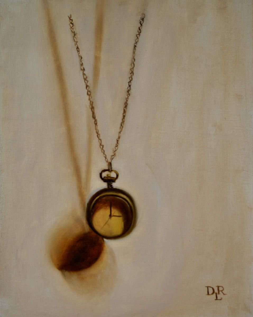 Photorealistic Still Life Oil Painting By Daniela Roughsedge, 7 X 9, The Shadow Of Time, Original Artwork
